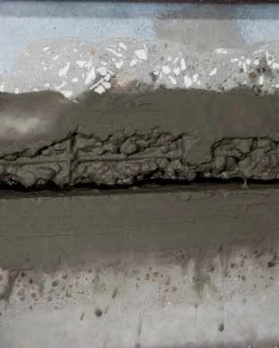 Штраба, обработанная растворной смесью
«Пенетрон»